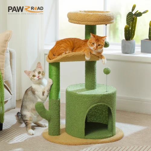 Cactus Cat Tree with Curved Perch