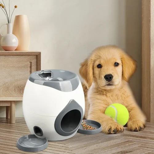 Automatic Dog Tennis Ball Launcher Food Reward Machine